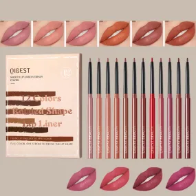 12-Piece Waterproof Lip Liner Set