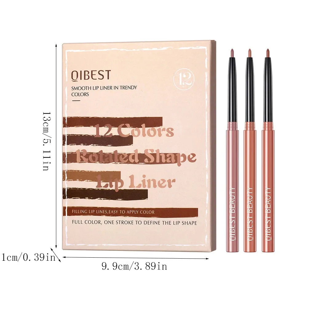 12-Piece Waterproof Lip Liner Set