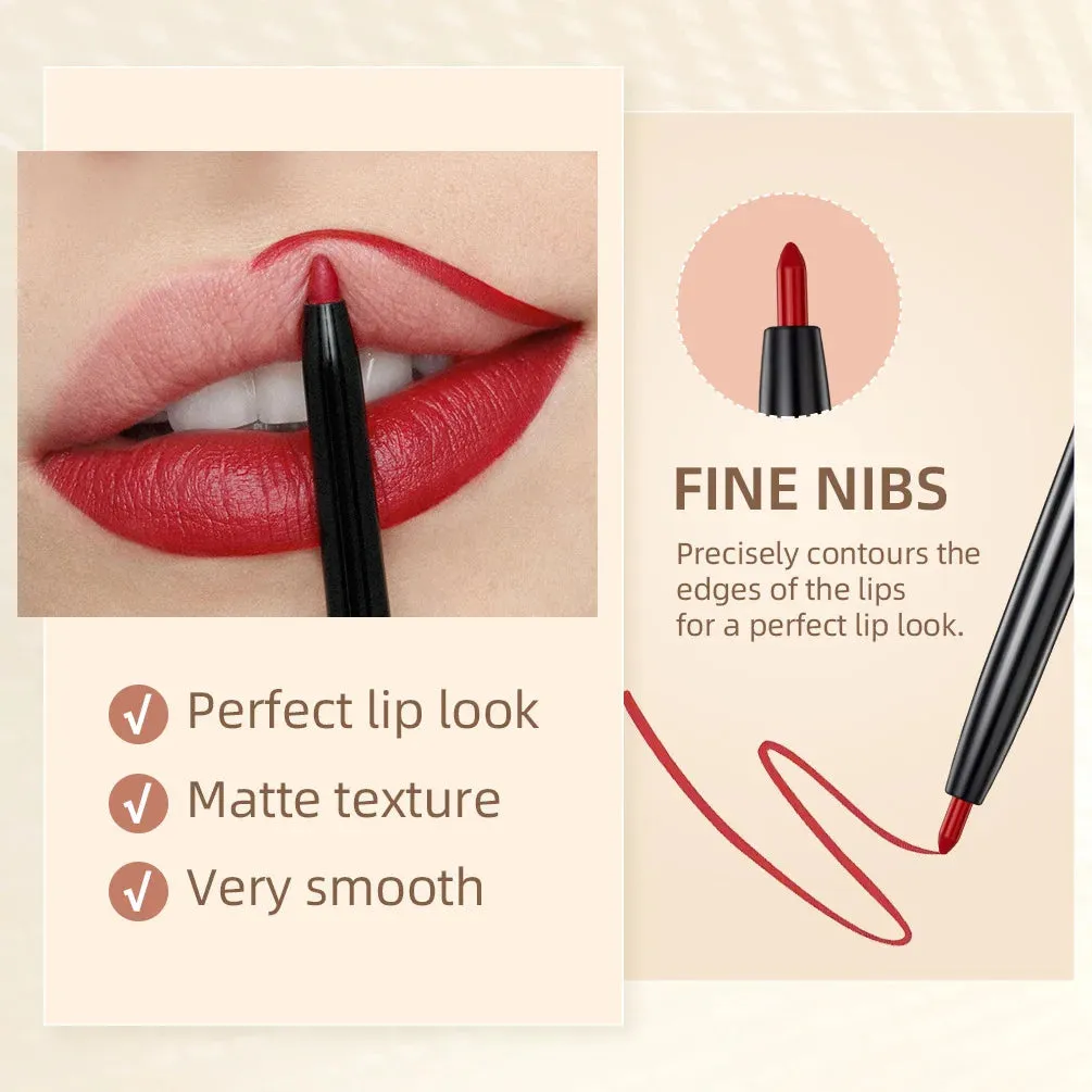 12-Piece Waterproof Lip Liner Set