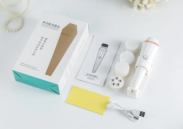4 in 1 USB Rechargeable Electric Facial Cleansing Brush Soft Skin Care
