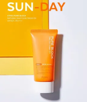 A'PIEU Pure Block Natural Daily Sun Cream EX SPF 50  PA     50ml