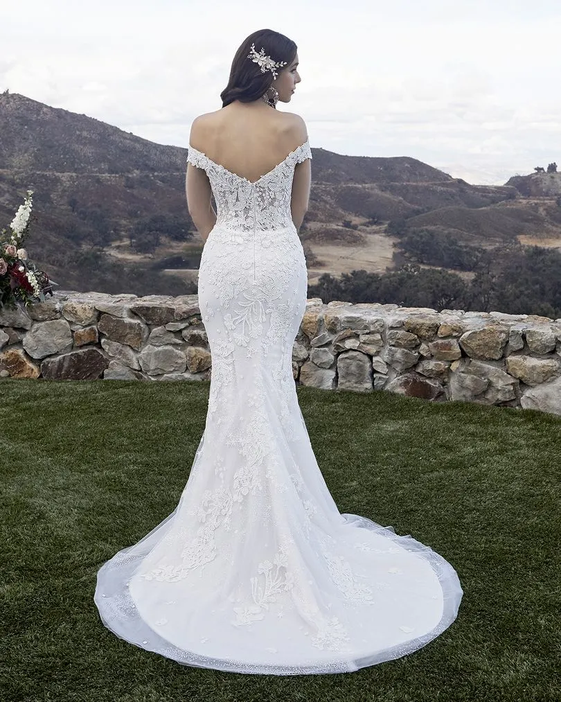 Casablanca Bridal 2419 MCKENZIE Wedding Dress Overskirt Bridal Gown off the shoulder