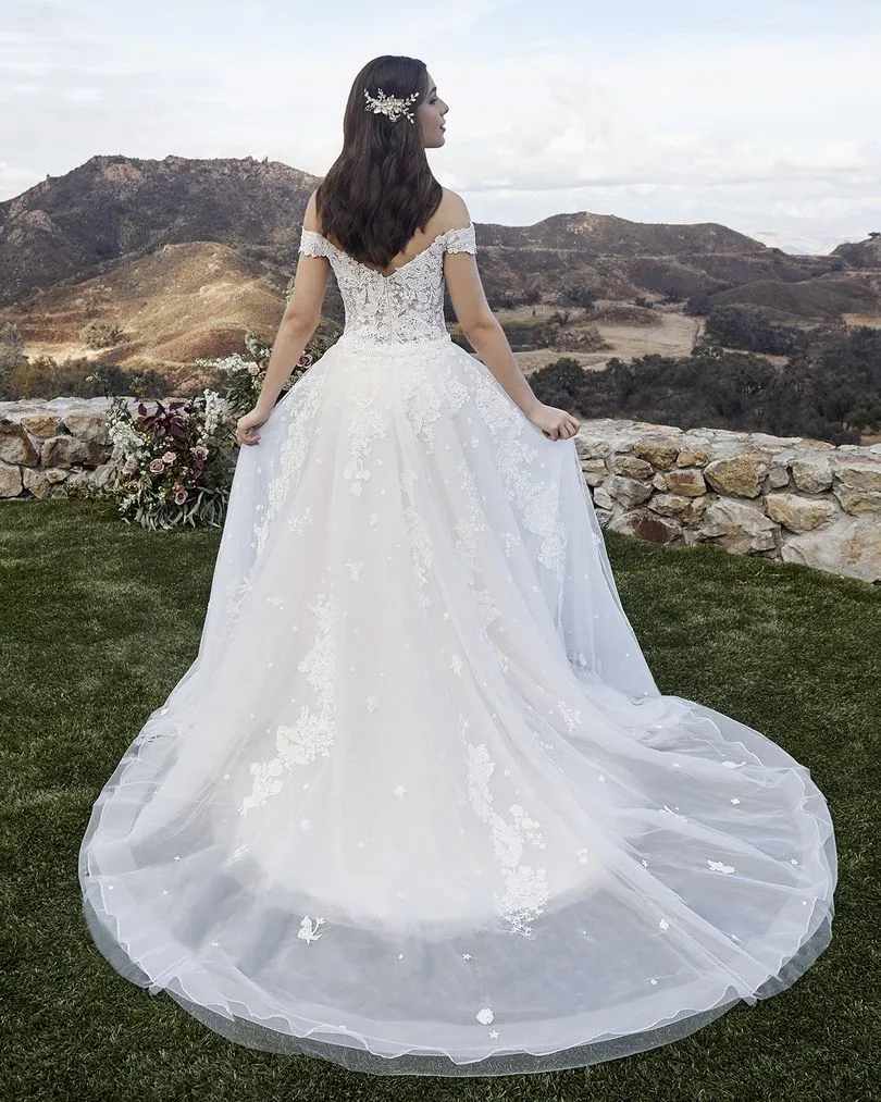 Casablanca Bridal 2419 MCKENZIE Wedding Dress Overskirt Bridal Gown off the shoulder