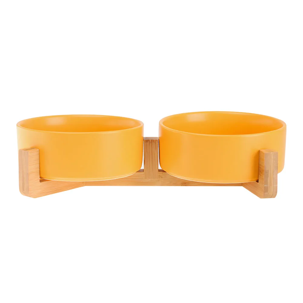 Cat Bowl Double Bowl Ceramic Dog Bowl Cat Food Bowl Pet Food Bowl