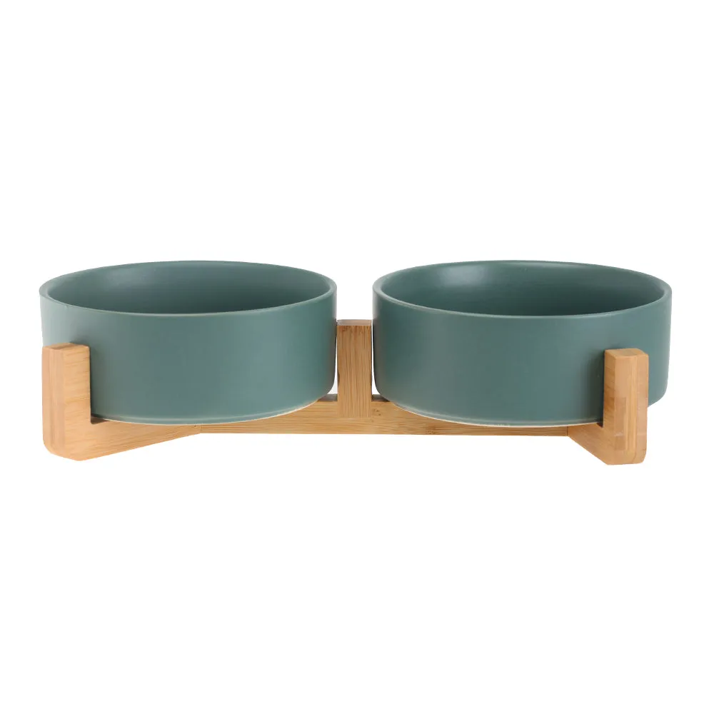 Cat Bowl Double Bowl Ceramic Dog Bowl Cat Food Bowl Pet Food Bowl