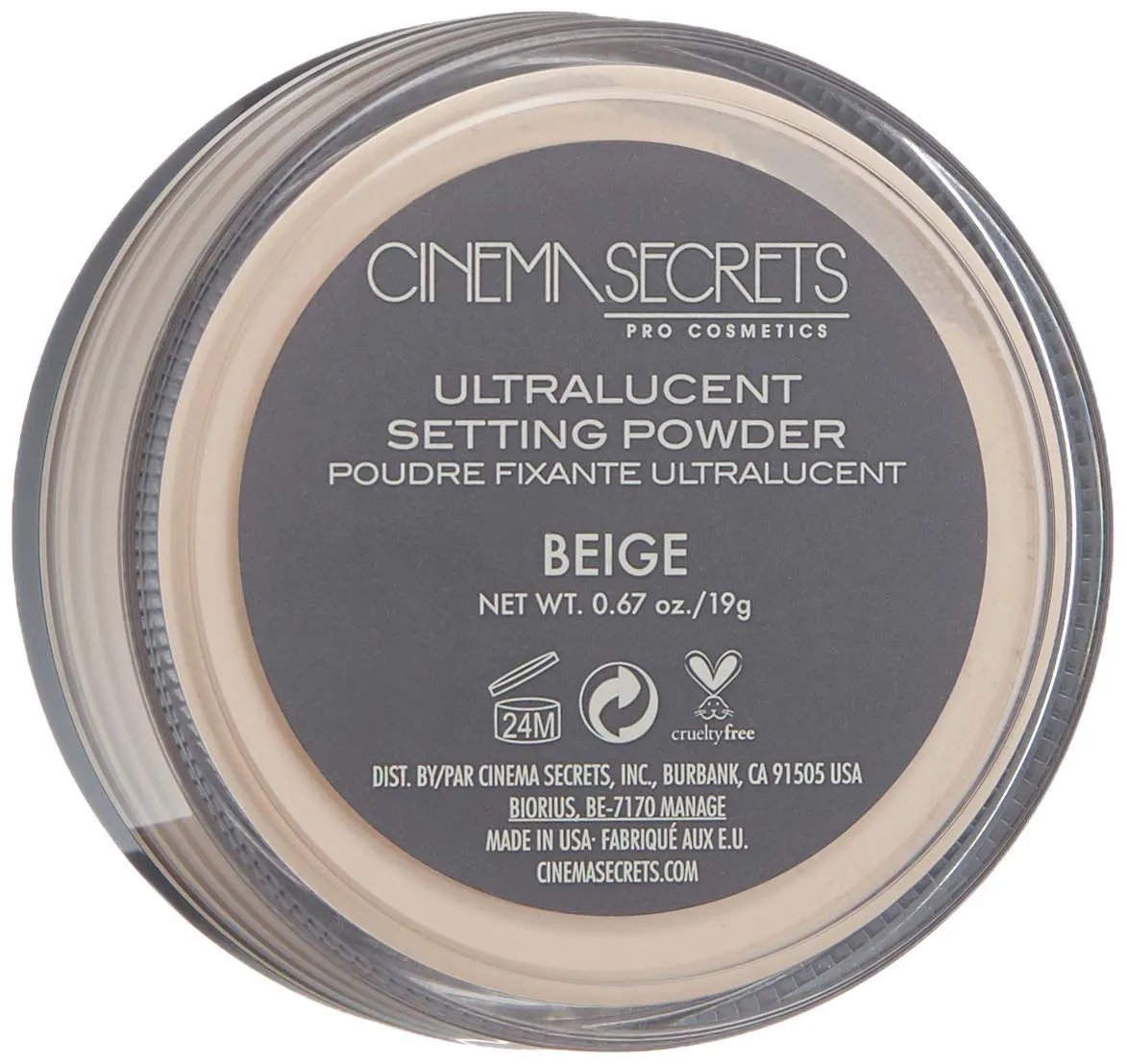 CINEMA SECRETS Pro Cosmetics Ultralucent Loose Setting Powder, Beige