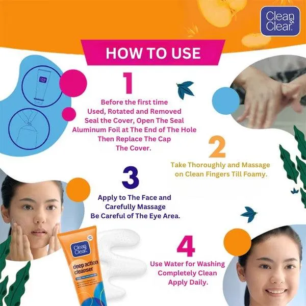Clean & Clear Deep Action Cleanser Oil Free 100ml