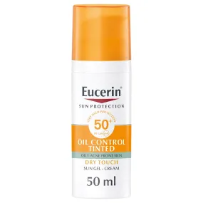 Eucerin Sun Oil Control SPF50  Sunscreen Medium Tinted Gel-Cream With Dry Touch & Anti-Sine Effect 50ml