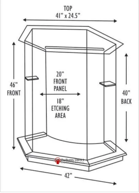 Glass Pulpit NC10/NC10G Prestige FOUNDATION -  FREE SHIPPING!