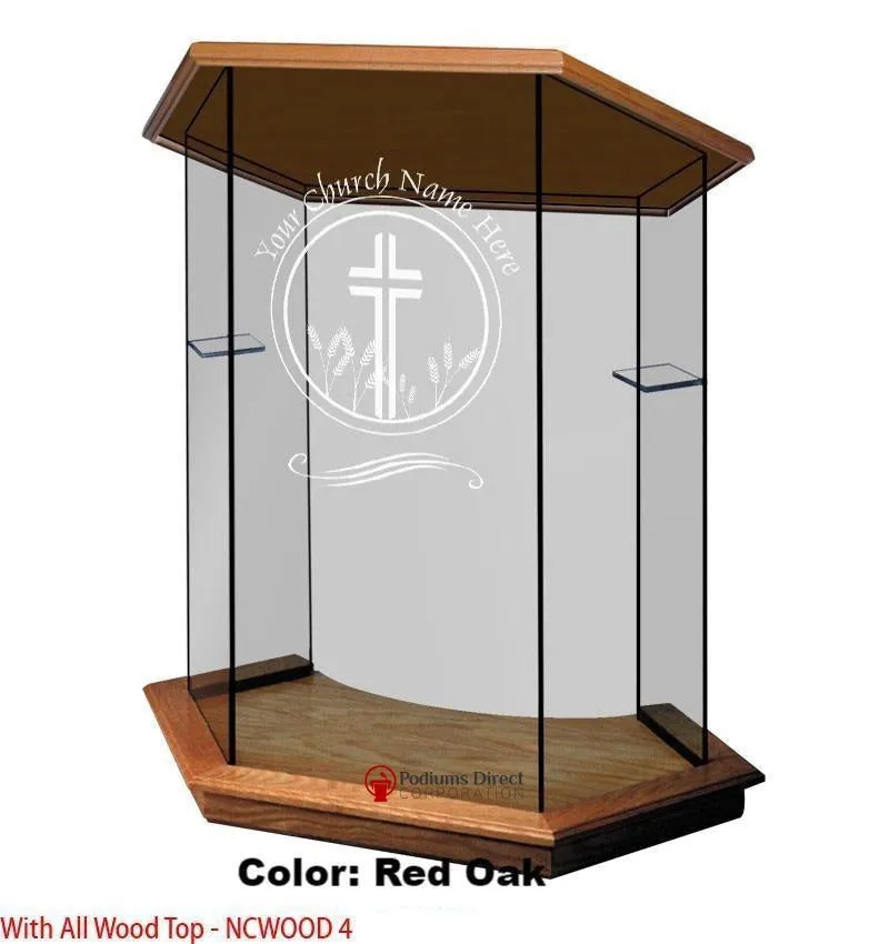 Glass Pulpit NC10/NC10G Prestige FOUNDATION -  FREE SHIPPING!