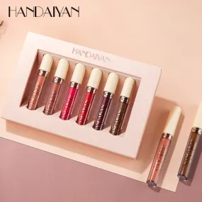 HANDAIYAN Nude Velvet Lip Gloss Makeup Set