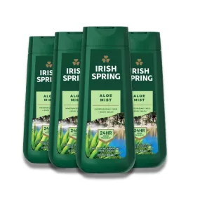 Irish Spring - Aloe Mist Body Wash for Men 20 oz  - 4 pack