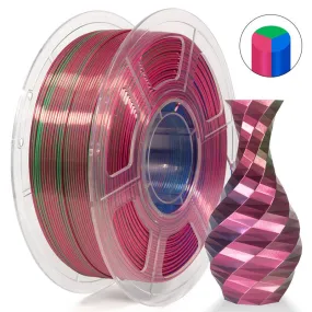 iSANMATE PLA Silk Tri-colors - Red Rose   Green   Blue