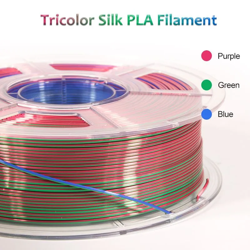 iSANMATE PLA Silk Tri-colors - Red Rose   Green   Blue