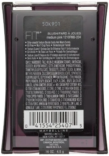 Maybelline New York Fit Me Blush, Medium Pink, 4.5g