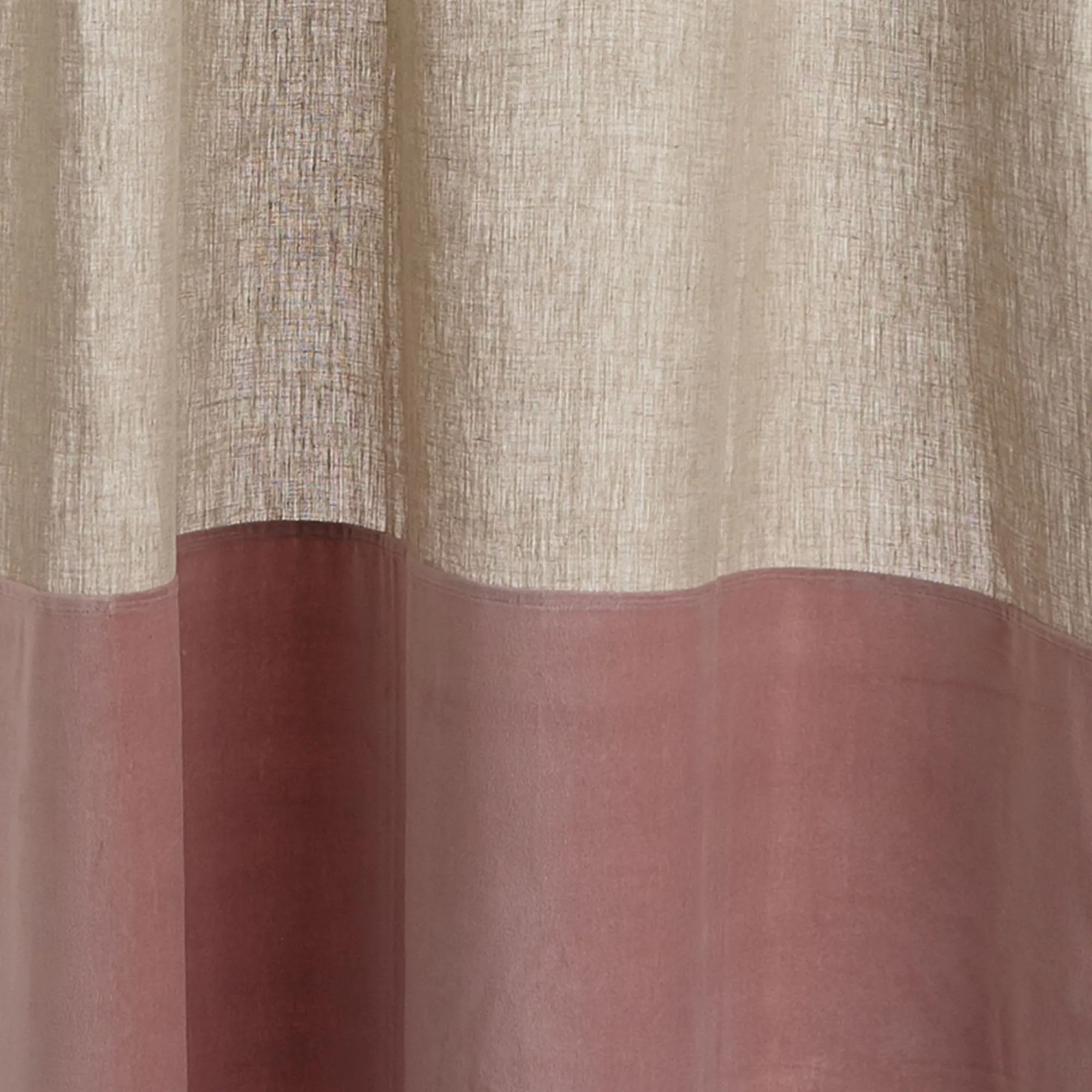 Saveli Curtain Set [Natural/Blush pink]