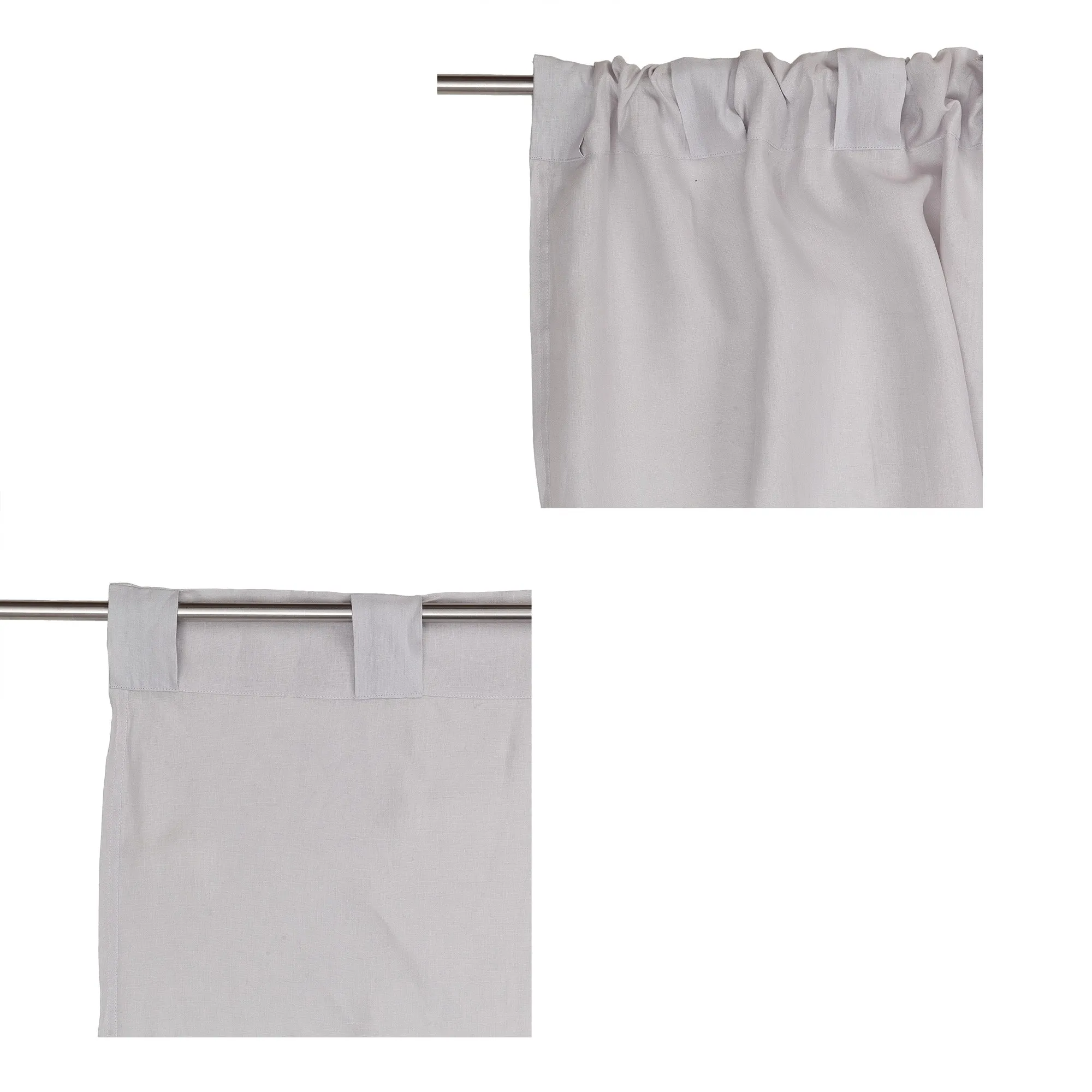 Saveli Curtain Set [Natural/Blush pink]