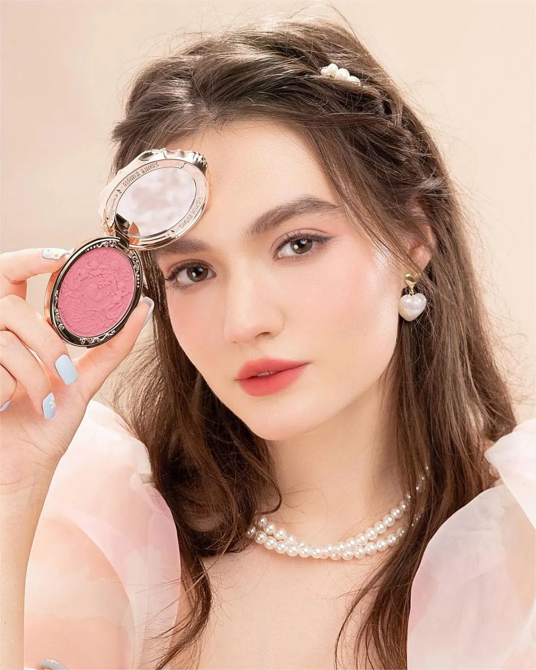 Strawberry Rococo Embossed Blush