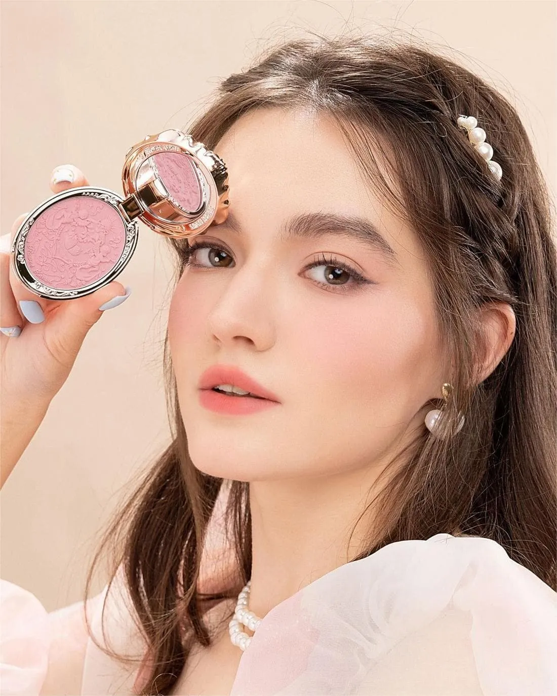 Strawberry Rococo Embossed Blush
