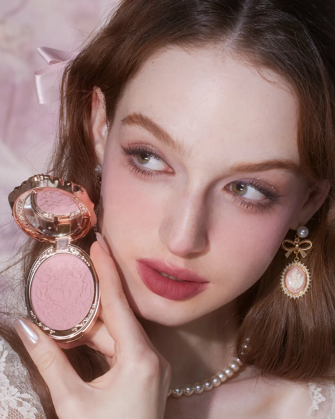 Strawberry Rococo Embossed Blush