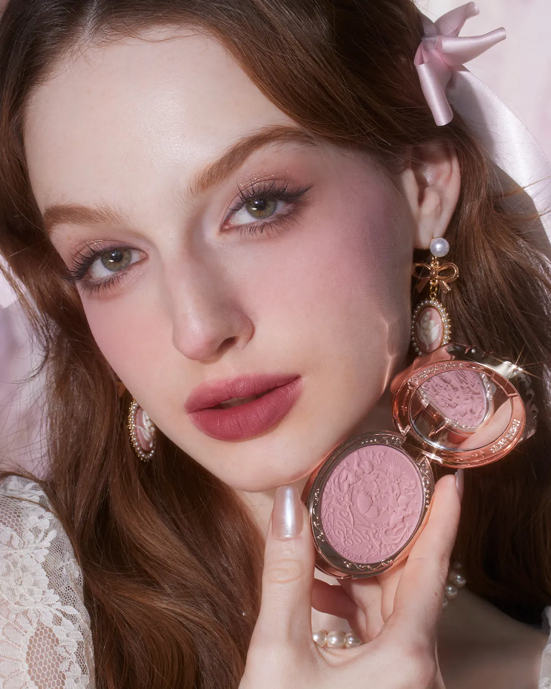 Strawberry Rococo Embossed Blush