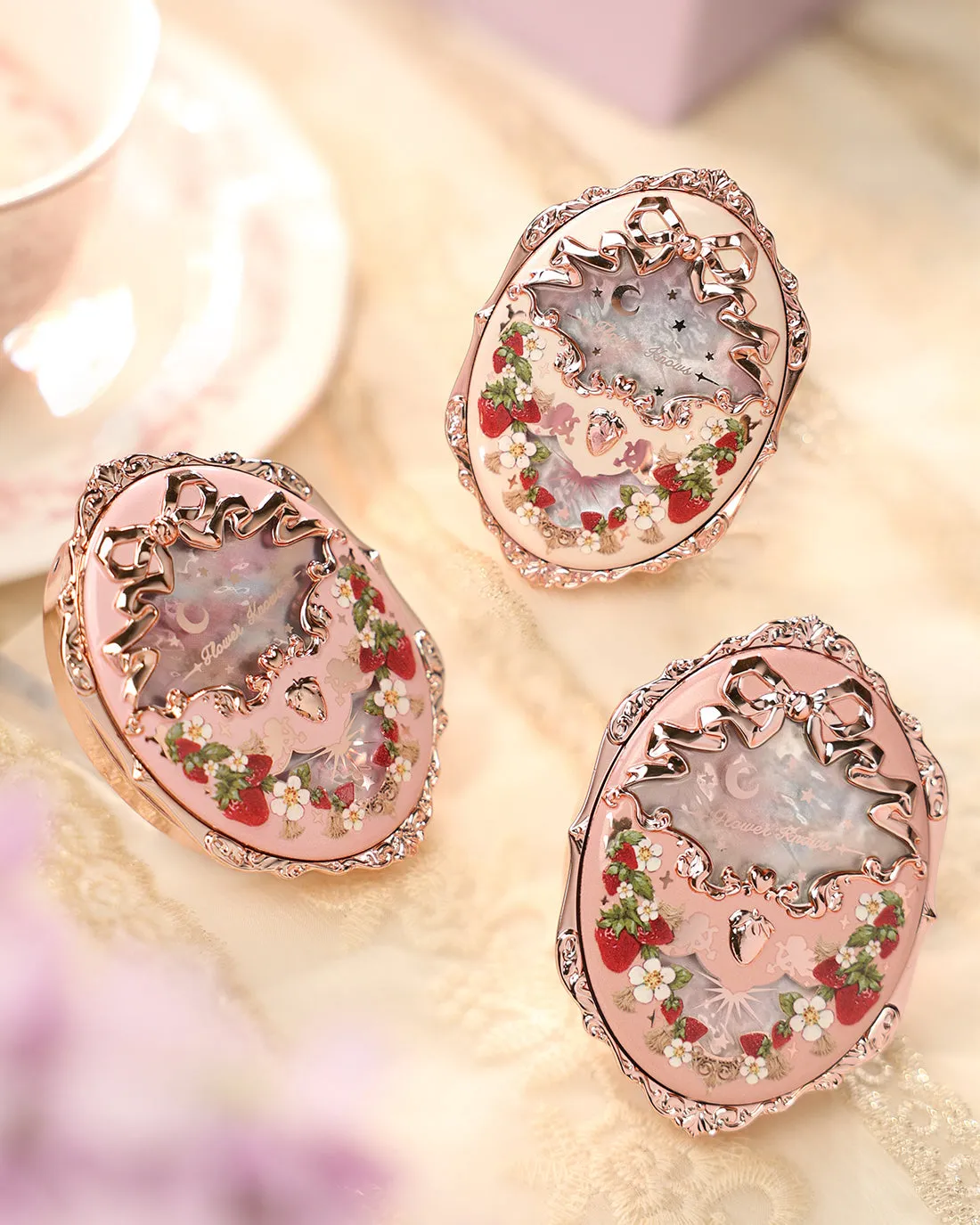 Strawberry Rococo Embossed Blush