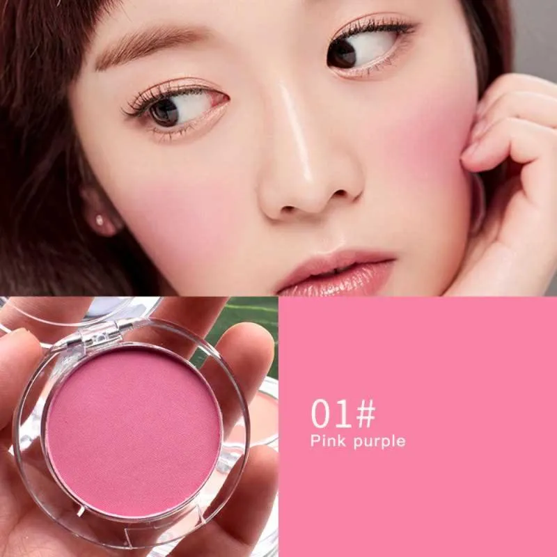 VenusFox 1 Pc 6 Colors Optional Milk Tea Blush Peach Palette Face Mineral Pigment Cheek Blusher Powder Eyeshadow Makeup
