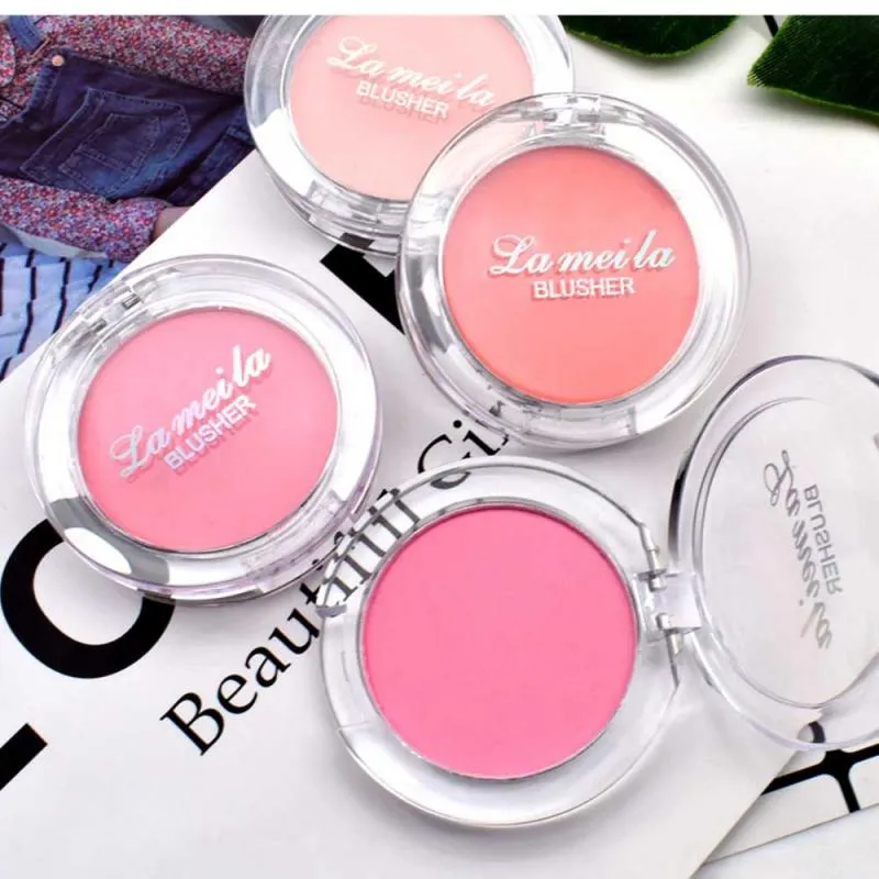 VenusFox 1 Pc 6 Colors Optional Milk Tea Blush Peach Palette Face Mineral Pigment Cheek Blusher Powder Eyeshadow Makeup