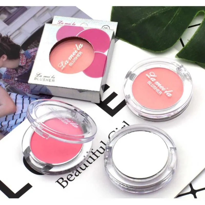 VenusFox 1 Pc 6 Colors Optional Milk Tea Blush Peach Palette Face Mineral Pigment Cheek Blusher Powder Eyeshadow Makeup